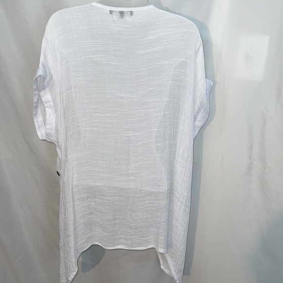 Picadilly Canada Womens Lightweight Summer White Shirt Navy Pant Set Size L - Picture 9 of 12